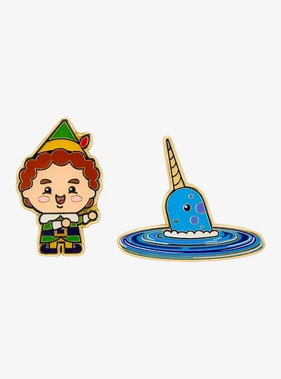 Loungefly Elf Mr. Narwhal Enamel Pin Set — BoxLunch Exclusive