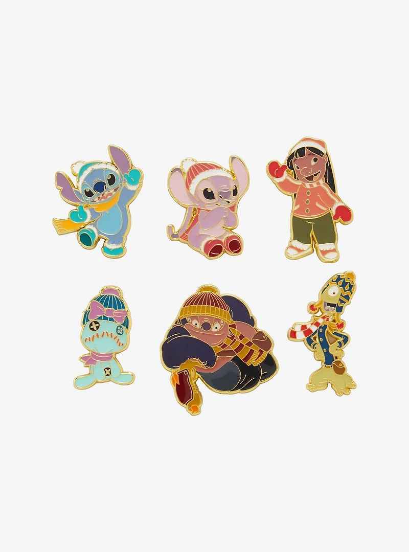 Loungefly Disney Lilo & Stitch Winter Characters Blind Box Enamel Pin - BoxLunch Exclusive