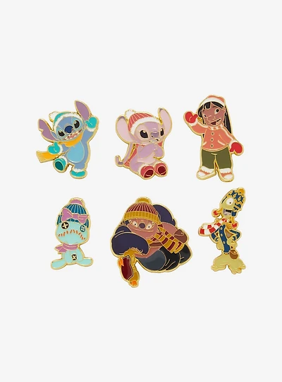 Loungefly Disney Lilo & Stitch Winter Characters Blind Box Enamel Pin - BoxLunch Exclusive