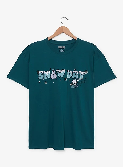 Peanuts Snoopy Snow Day Women's Plus T-Shirt — BoxLunch Exclusive