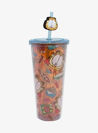 Garfield Snack Time Carnival Cup With Straw Charm