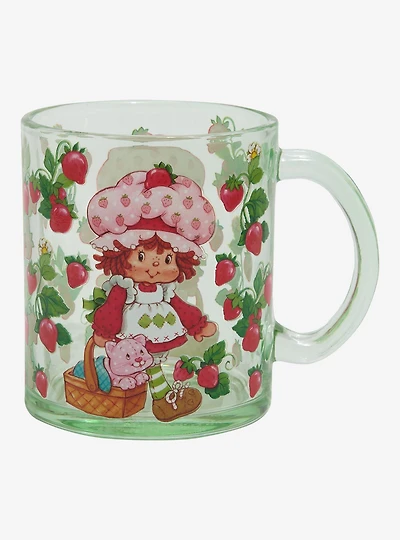 Strawberry Shortcake Retro Green Glass Mug