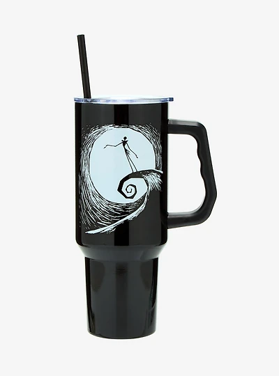 Disney The Nightmare Before Christmas Spiral Hill Straw Tumbler With Handle