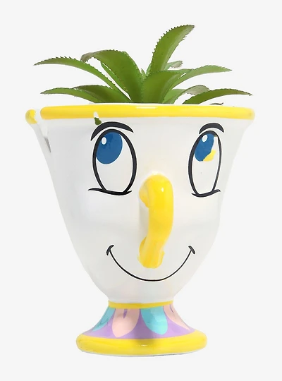 Disney Beauty and the Beast Chip Faux Planter