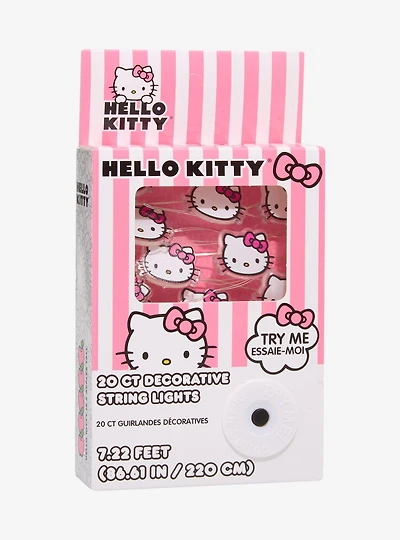 Sanrio Hello Kitty Head Pink String Light Set