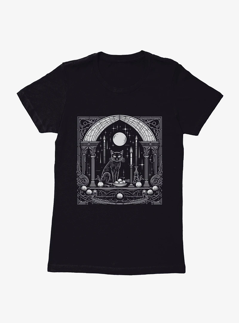 Black Cat Ritual Womens T-Shirt