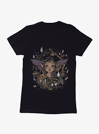Dark Fairy Crystal Blossoms Womens T-Shirt