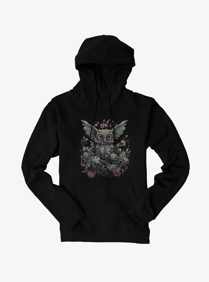 Floral Night Owl Hoodie