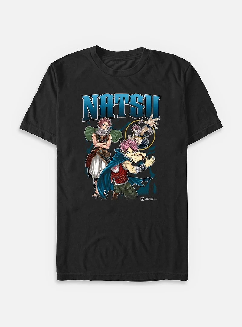 Fairy Tail Natsu Multi Pose Big & Tall T-Shirt