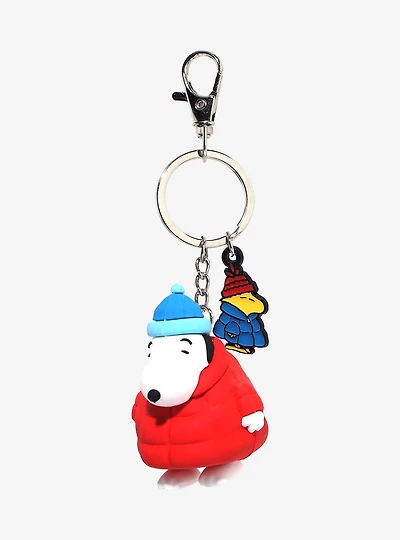 Peanuts Snoopy Puffer Jacket Multi-Charm Keychain - BoxLunch Exclusive