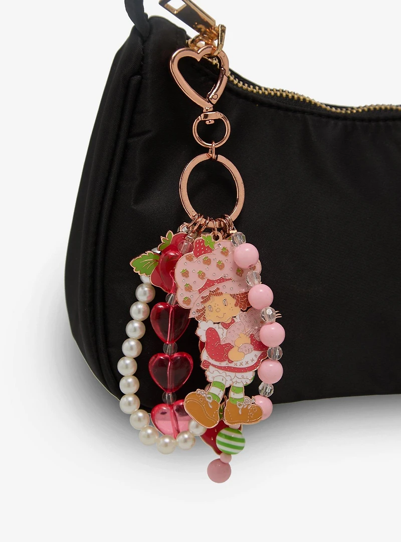 Strawberry Shortcake Beaded Multi-Charm Keychain