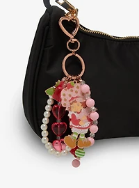 Strawberry Shortcake Beaded Multi-Charm Keychain