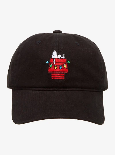 Peanuts Snoopy Christmas Doghouse Ball Cap — BoxLunch Exclusive