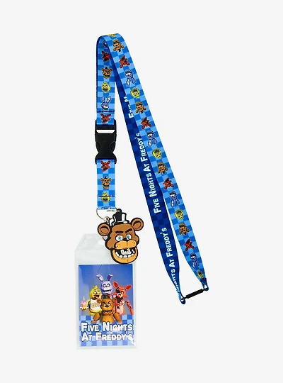 Five Nights at Freddy's Characters Checkered Lanyard - BoxLunch Exclusive