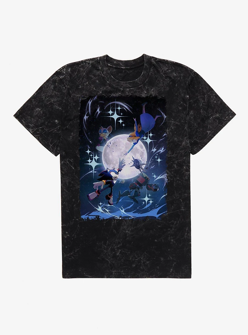 Sonic X Shadow Generations: Dark Beginnings Full Moon Mineral Wash T-Shirt