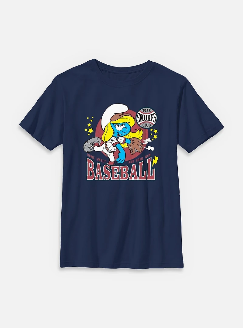 The Smurfs Smurfette Baseball Youth T-Shirt