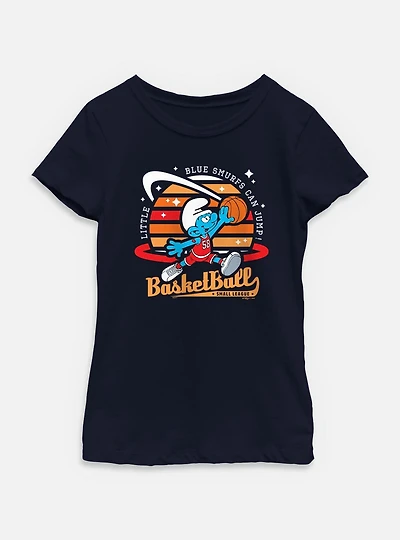 The Smurfs Basketball Small League Youth Girls T-Shirt