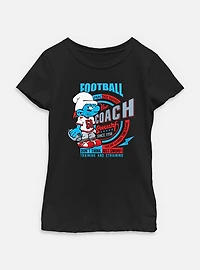 The Smurfs Football Coach Youth Girls T-Shirt