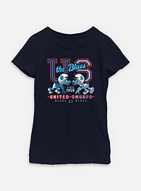 The Smurfs Blues vs Football Youth Girls T-Shirt