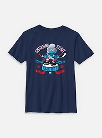 The Smurfs Smurfing Spirit Hockey Youth T-Shirt