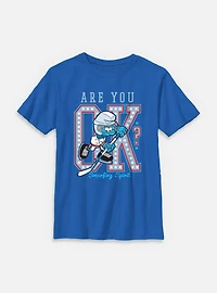 The Smurfs Are You Ok Hockey Youth T-Shirt