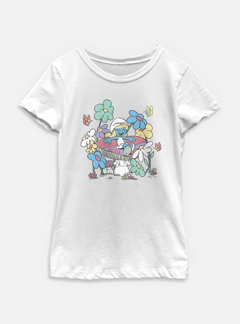 The Smurfs Mushroom Life Youth Girls T-Shirt