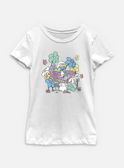 The Smurfs Mushroom Life Youth Girls T-Shirt