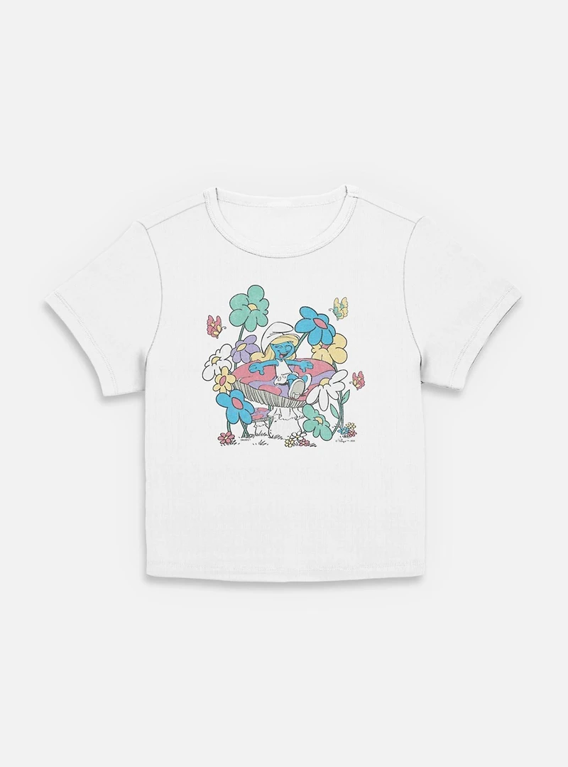 The Smurfs Mushroom Life Women Baby T-Shirt