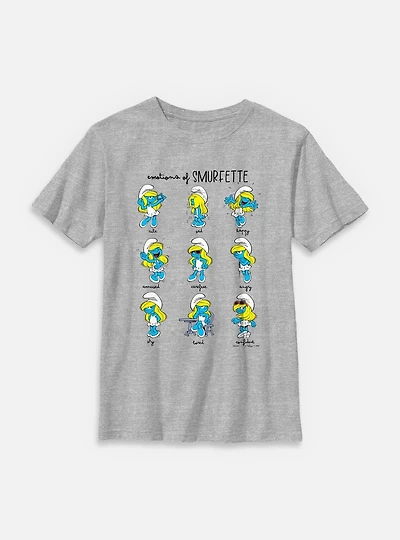 The Smurfs Emotions Of Smurfette Youth T-Shirt