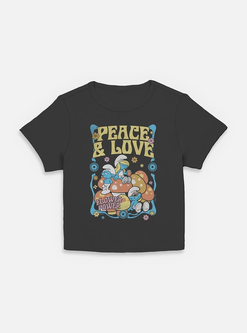 The Smurfs Peace & Love Women Baby T-Shirt