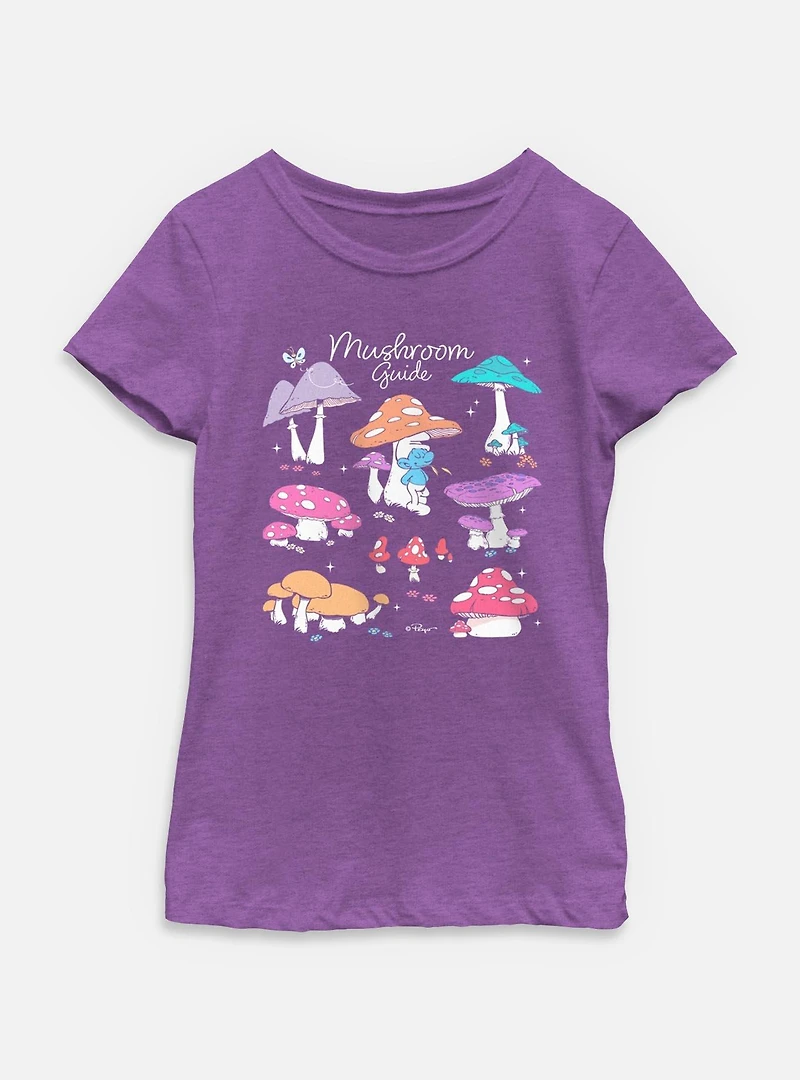 The Smurfs Mushroom Guide Youth Girls T-Shirt