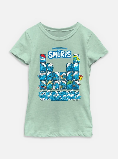 The Smurfs Periodic Table Of SmurfsYouth Girls T-Shirt