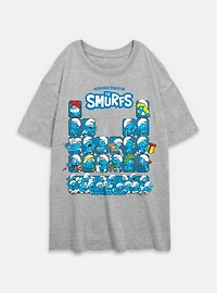 The Smurfs Periodic Table Of SmurfsWomens Oversized T-Shirt