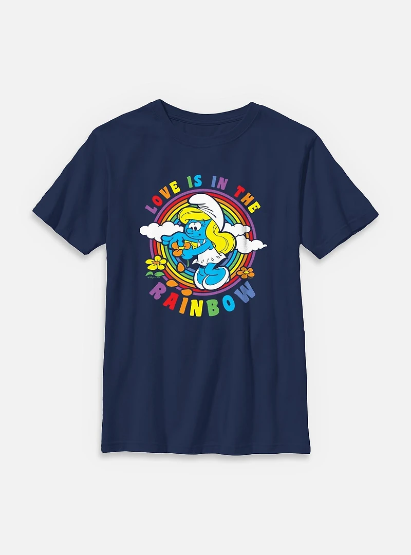The Smurfs Love Is Rainbow Smurfette Youth T-Shirt