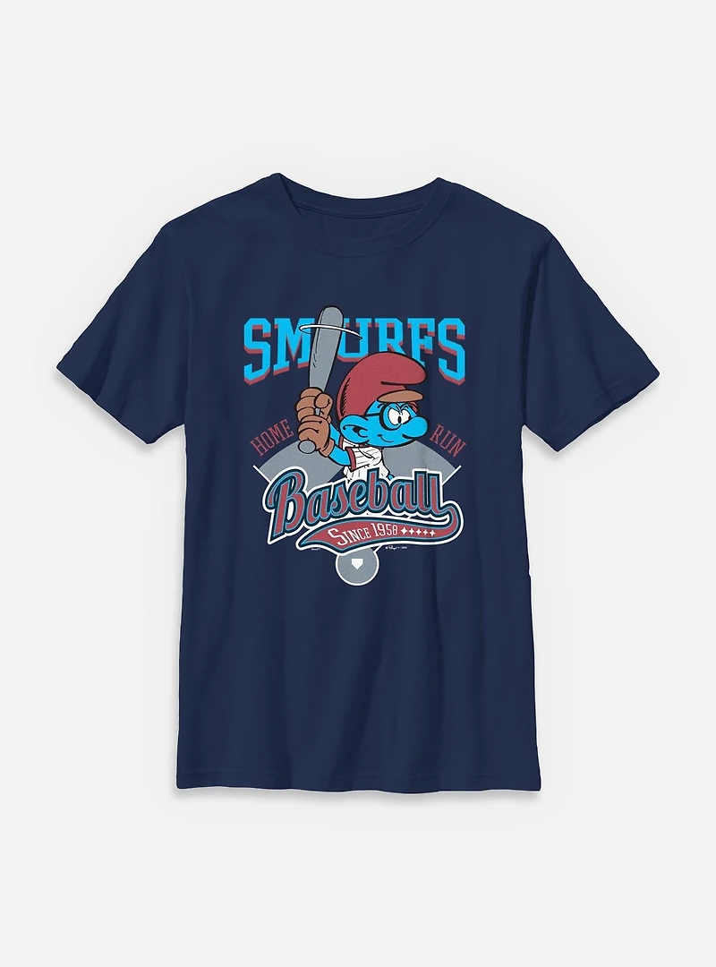 The Smurfs Baseball Home Run Youth T-Shirt