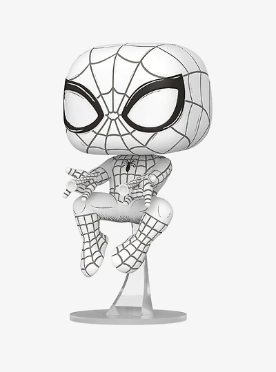 Funko Pop! Marvel Sketched Spider-Man Vinyl Bobblehead