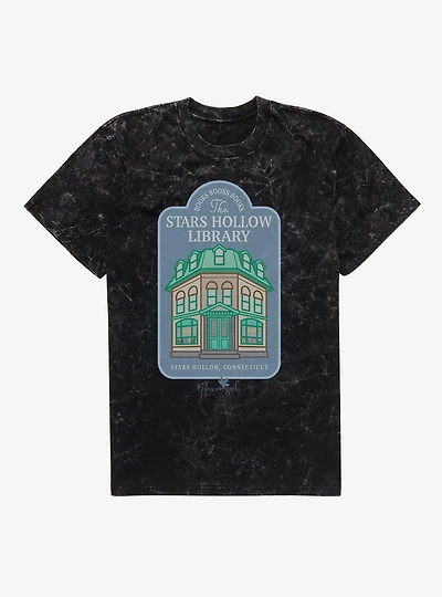 Gilmore Girls The Stars Hollow Library Mineral Wash T-Shirt