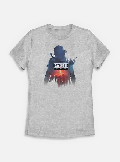 Days Gone Remastered Sillouette Logo Womens T-Shirt