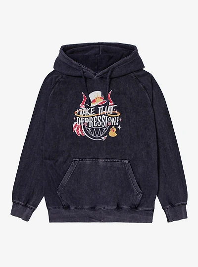 Hazbin Hotel Lucifer Take That Depression! Mineral Wash Hoodie