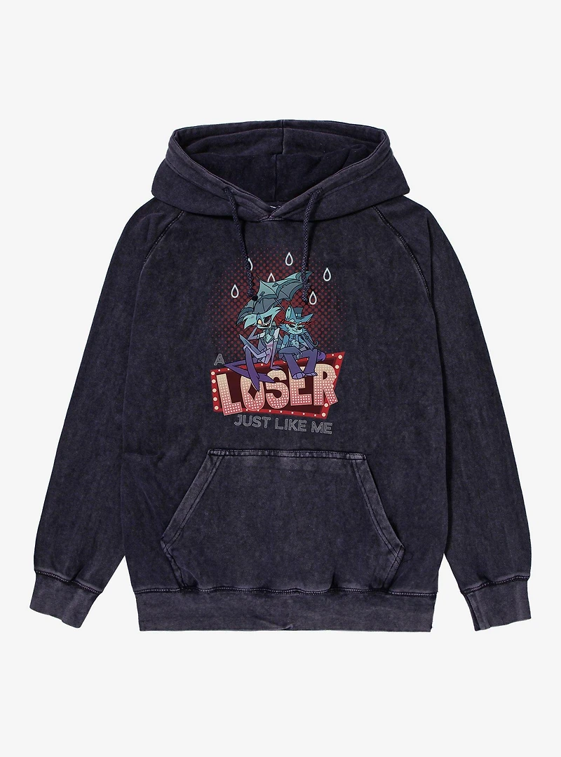 Hazbin Hotel Loser Just LIke Me Mineral Wash Hoodie