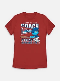 The Smurfs Listen To Coach Womens T-Shirt