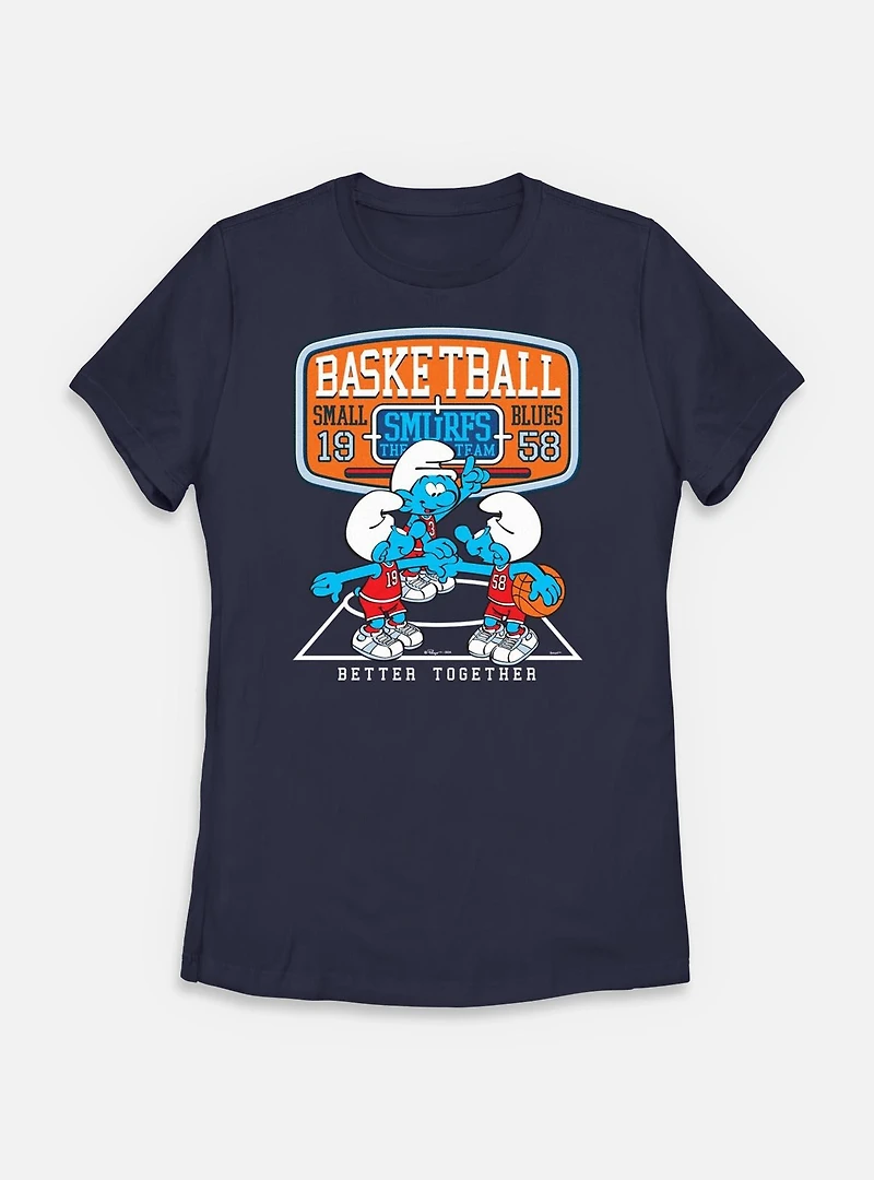 The Smurfs Basketball Better Together  Womens T-Shirt