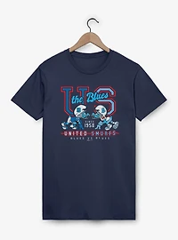 The Smurfs Blues vs Football T-Shirt
