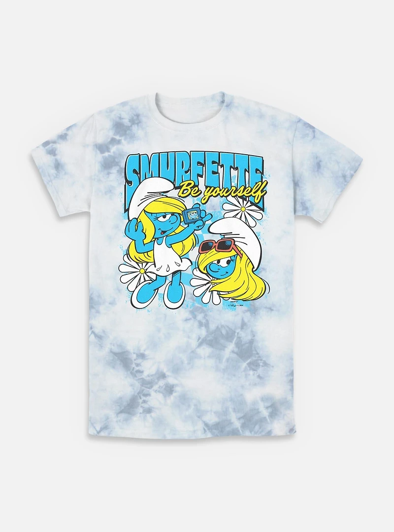 The Smurfs Smurfette Be Yourself Tie-Dye T-Shirt