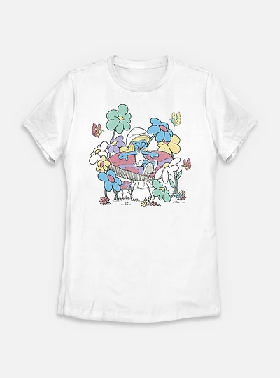 The Smurfs Mushroom Life Womens T-Shirt