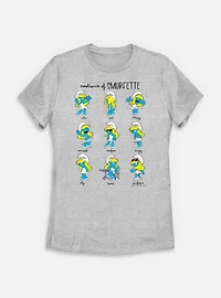 The Smurfs Emotions Of Smurfette Womens T-Shirt