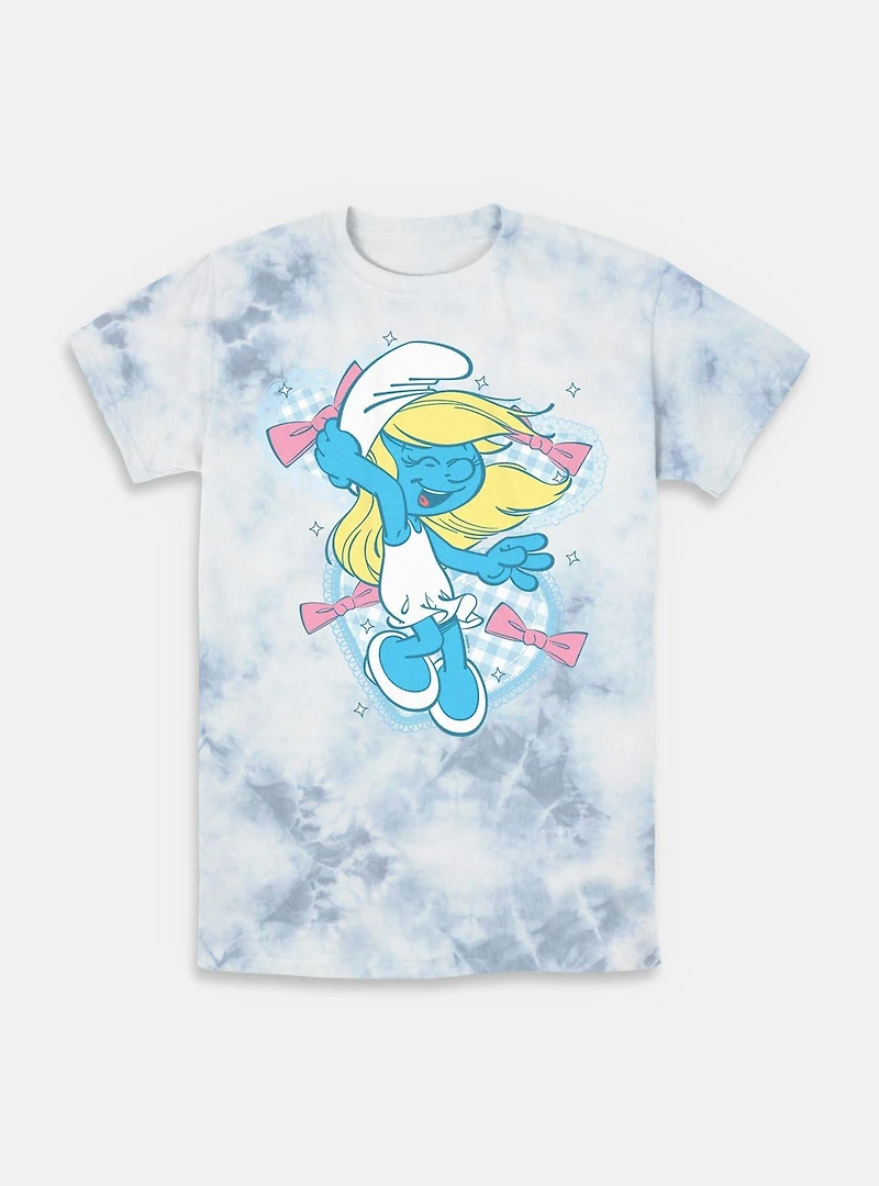 The Smurfs Coquette Smurfette Tie-Dye T-Shirt