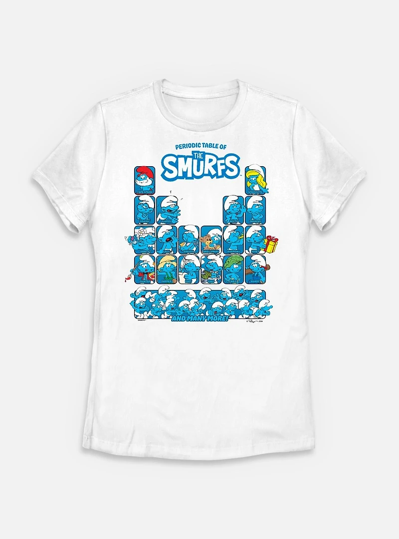 The Smurfs Periodic Table Of SmurfsWomens T-Shirt