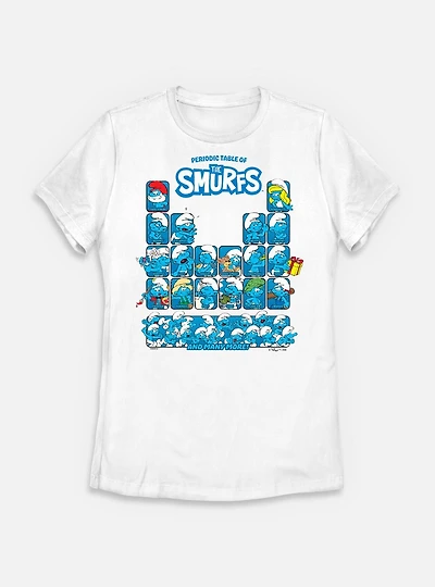 The Smurfs Periodic Table Of SmurfsWomens T-Shirt