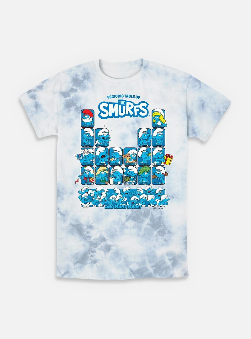 The Smurfs Periodic Table Of SmurfsTie-Dye T-Shirt